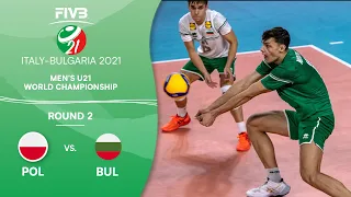 POL vs. BUL - Round 2 | Full Game Men's | U21 Volleyball World Champs 2021