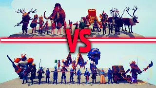 TRIBAL TEAM + HOLIDAY TEAM vs MEGA DYNASTY TEAM | TABS - Totally Accurate Battle Simulator