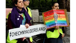 Dublin protests against LGBT concentration camps in Chechnya.