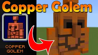 Minecraft Copper Golem - Copper Golem Statue - Minecraft Mob Build Tutorial - Minecraft Build