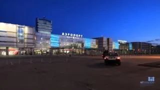 Koltsovo Airport light design (media facade)