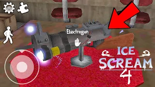 CHAPTER 4 How to Get Electrogun Ice Scream 4 Funny moments || Experiments with Rod