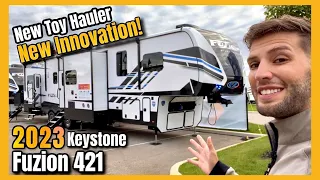 2023 Keystone Fuzion 421 | HUGE Kitchen in a Toy Hauler Fifth Wheel with New Surprise!