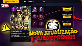 URGENTE!! ATUALIZAÇÃO, EVENTO DE LOGIN, PEGUE O AVENTUREIRO, 2° CUBO GRÁTIS - NOVIDADES FREE FIRE