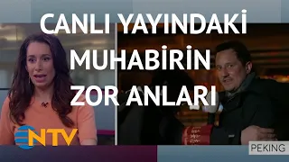 @NTV Güvenlik görevlisi muhabiri böyle engelledi