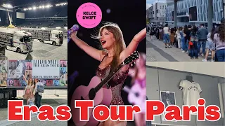 Taylor Swift fans GO CRAZY as they ARRIVED in Paris & lined up to buy merch ahead of Eras Tour