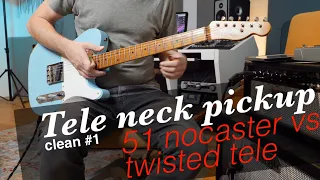CLEAN: '51 Nocaster vs. Twisted Tele neck pickup (Fender Custom Shop ´52 Tele)