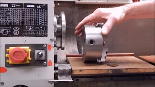 How to easily change the bolt up chuck on a small metal lathe