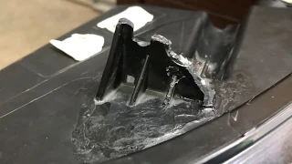 Mustang headlight tab repair plastic weld