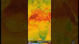 Temperature Forecast of Europe and Africa for the next Three days from 29th July - Windy.com