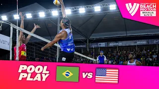 Evandro/Arthur vs. Crabb Tr./Brunner - Pool Play Highlights | Brasilia 2024 #BeachProTour