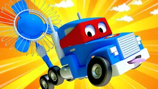 Lastwagen Zeichentrickfilme für Kinder -  Der Windmaschinen Lastwagen - Super Truck in Autopolis