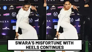 IIFA Awards 2019: Swara Bhasker takes off her heels on the Green Carpet | SpotboyE