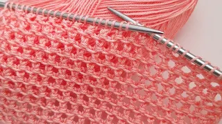 Merserize iple yazlık kolay iki şiş örgü modeli anlatımı 🌞knitting crochet @AlizeYarns