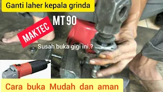 Cara buka gigi nanas kepala grinda  maktec