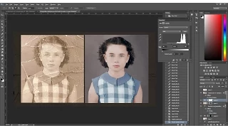 Old damaged photo RESTORATION & COLORIZATION - [TIMELAPSE]