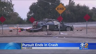 2 Hospitalized After Police Pursuit Ends In Violent Crash In La Verne