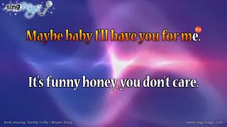 Buddy Holly   Maybe Baby Karaoke Version Instrumental
