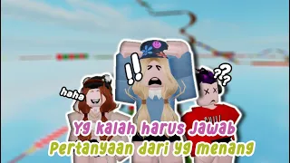 LOMBA OBBY YANG KALAH HARUS JAWAB PERTANYAAN DARI YANG MENANG DENGAN JUJUR | ROBLOX INDONESIA