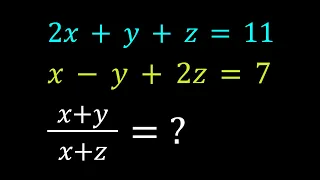 A Linear System with Three Variables | Algebra Challenge