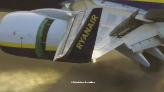 RYANAIR Extreme Smooth Landing on a Rainy Morning