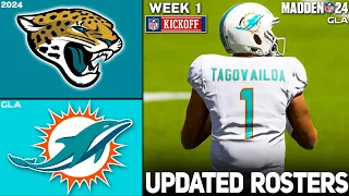 Dolphins vs. Jaguars | Week 1 | 2024 - 2025 Updated Rosters | Madden 24 PS5 Simulation