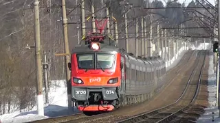 Электровоз ЭП20-074 с поездом №107Я Вологда- Москва.
