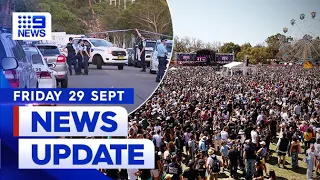 Police hunt men over Sydney shooting; Fans gear up for NRL, AFL grand finals | 9 News Australia