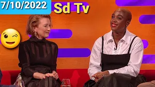 Graham Norton Show 7/10/2022 Hugh Bonneville, Lesley Manville, Lashana Lynch, Big Zuu, Sam Ryder