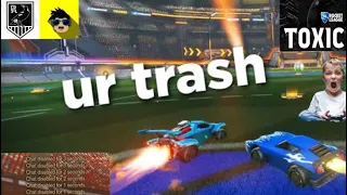 INSTANT KARMA IN ROCKET LEAGUE! TOXIC CHAT AND AWESOME FINISH!