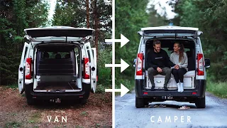 Camper Van Conversion on a Budget - Toyota Proace before and after 2020