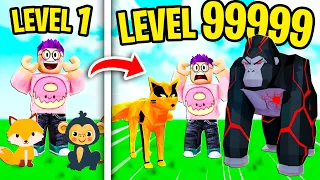 Can We Be a MAX LEVEL ANIMAL In ROBLOX ANIMAL SIMULATOR?! (EVERY ANIMAL UNLOCKED!)