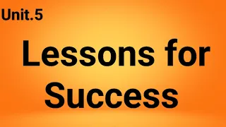 P.1 Unit.5 Lessons for Success |NBF| #slos #jeffbezos #9thenglish