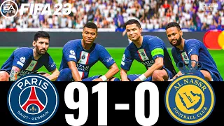 FIFA 23 - MESSI, RONALDO, MBAPPE, NEYMAR, ALL STARS | PSG 91-0 AL NASSR   |