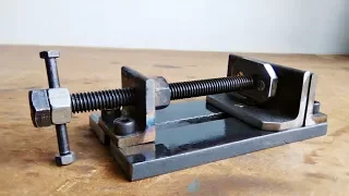 Make A Metal Mini Drill Vise || DIY HomeMade Tool