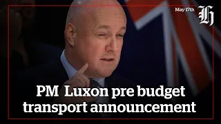 PM Chris Luxon gives pre budget transport announcement