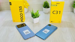 Poco C55 Vs Poco C31 || Unboxing || Comparison || Camera Test || Price || Full Details in Hindi 🔥