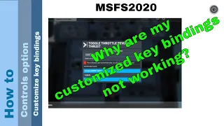 Flight Simulator 2020 - How to - Controls option - customize key bindings