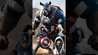 superheroes but Rhino 🦏 Marvel vs DC characters #avengers #marvel #dc #superhero #shorts