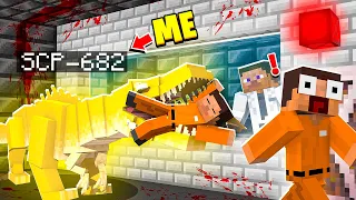 I Became GOLD SCP-682 in MINECRAFT! - Minecraft Trolling Video