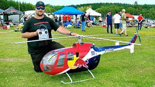STUNNING AND HUGE !!! RC HELIFACTORY BO-105 / SCALE MODEL TURBINE HELICOPTER / 3D AEROBATICS DEMO !!