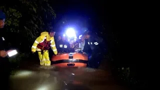 Firefighters save 182 people from floodwaters in south China