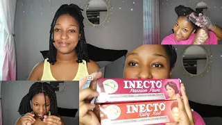 braid removal//dyeing my hair for the first time! 😲🤯ft inecto-no bleach