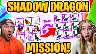 Trading To Get SHADOW DRAGONS In Adopt Me RICH Servers...