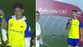 Cristiano Ronaldo jr reaction to Ronaldo joined Al Nassr 👀😳😂