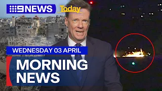 Fallout intensifies after airstrike in Gaza; Gold Coast emergency plane landing | 9 News Australia
