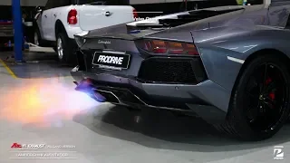 Lamborghini Aventador LP700-4 (Volcano Version) exhaust flames  X Fi EXHAUST X Prodrive