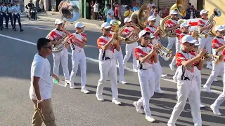 Magayon Festival brass band and majorette parade