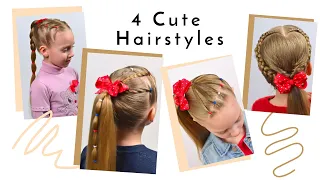 4 Easy Winter Hairstyles for Girls with Ponytails | 2021 Hairstyles for Long Hair by LittleGirlHair