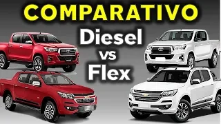 QUAL A MELHOR CAMINHONETE - Diesel ou Flex Picapes 4x4